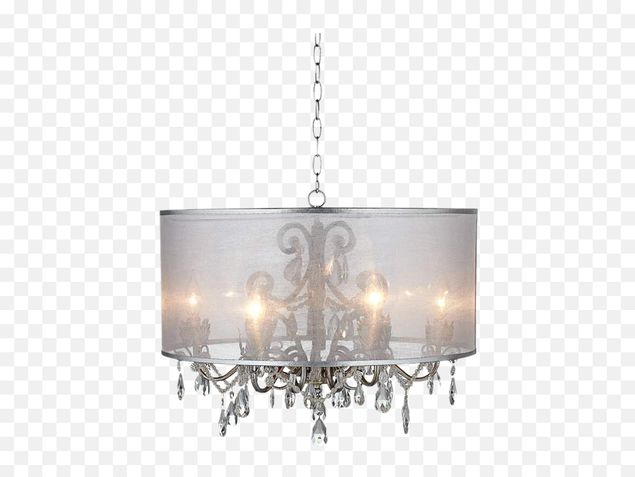 Possini Euro Design Possini Euro Farina 23 Wide Organza - White Sheer Drum Chandelier Emoji,Stair Emojis