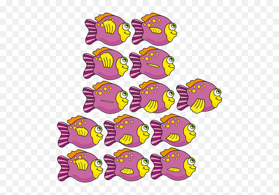 A Sample Spritesheet For A Swimming Fish With 13 Frames - Fish Sprite Transparent Background Emoji,Blobfish Emoji
