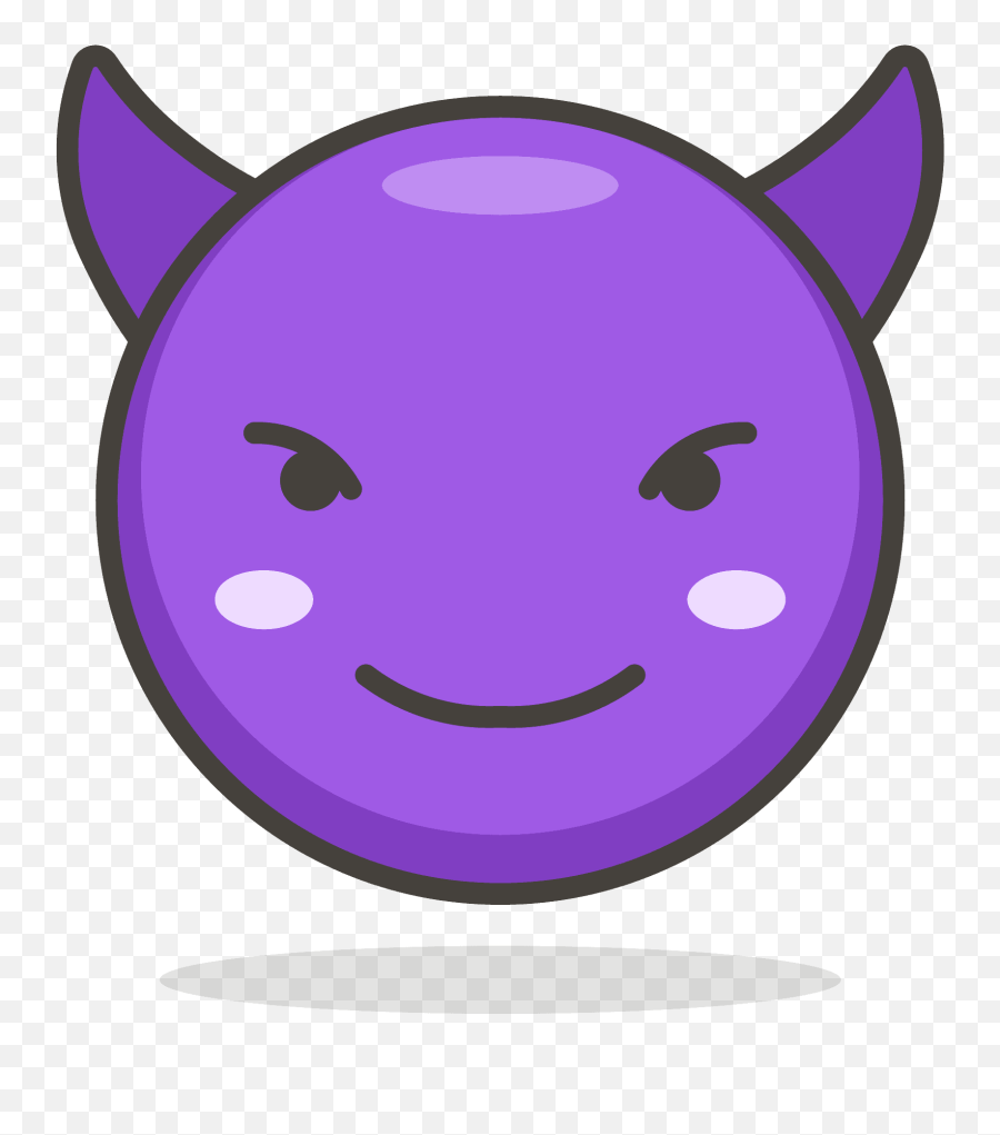 085 Smiling Face With Horns - Smiling Face With Horns Vector Emoji,Emojis Purple Face With Black Background