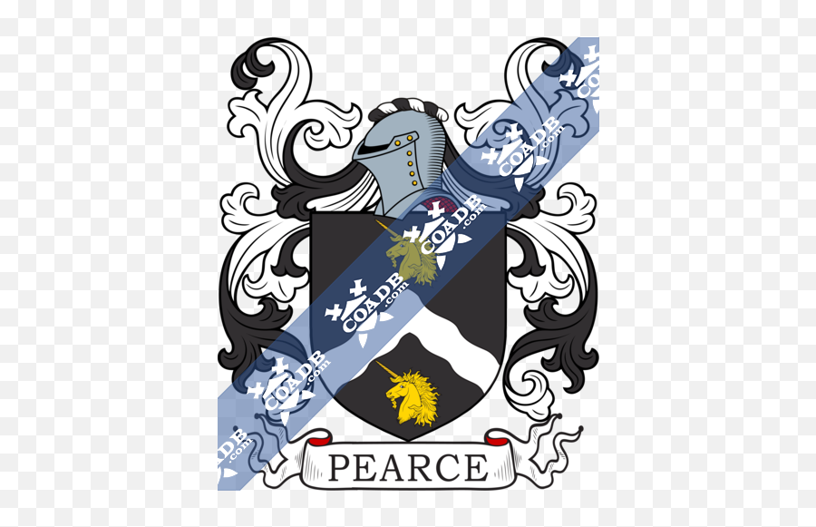 Pierce Family Crest Coat Of Arms And - Dawson Family Crest Emoji,Dierce Smiley Emoticon