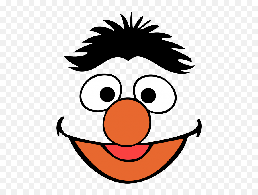 Sesame Street Ernie Face - Sesame Street Bert And Ernie Clipart Emoji,Cookie Monster Emoji