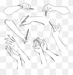 Sketches Hands People Wrist The Hand - Sign Language Emoji,Emotion Sketches