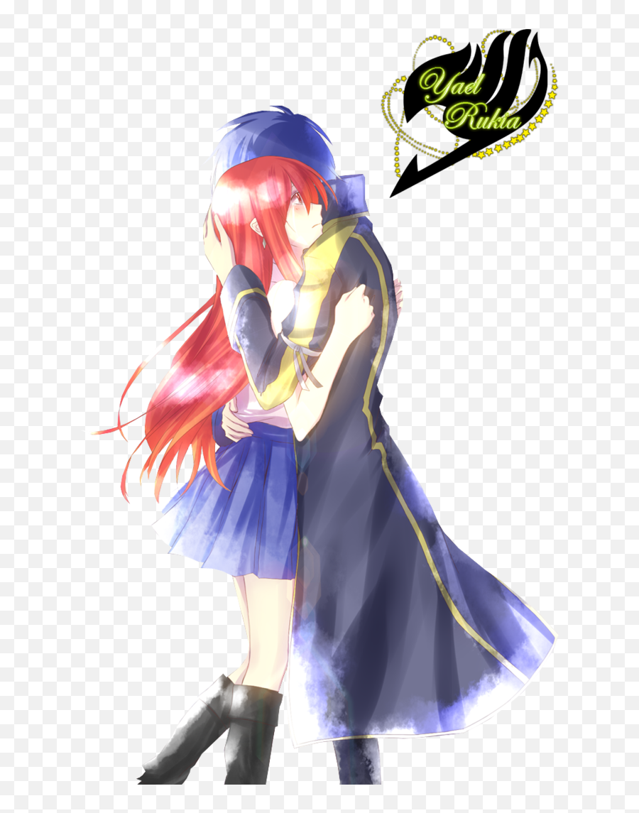 Erza Png - Jellal Y Erza Fairy Tail Jellal And Erza Hug Fairy Tail Erza And Jellal Cute Emoji,Fairy Tail Erza Chibi Emoticon