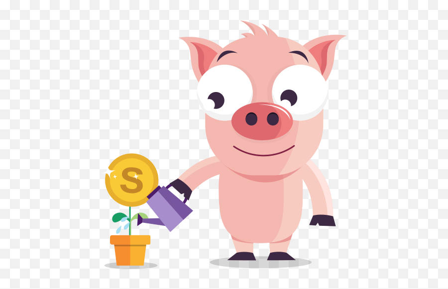 Investment Stickers - Free Business And Finance Stickers Pig On A Rainbow Emoji,Free Label Pink Emoji