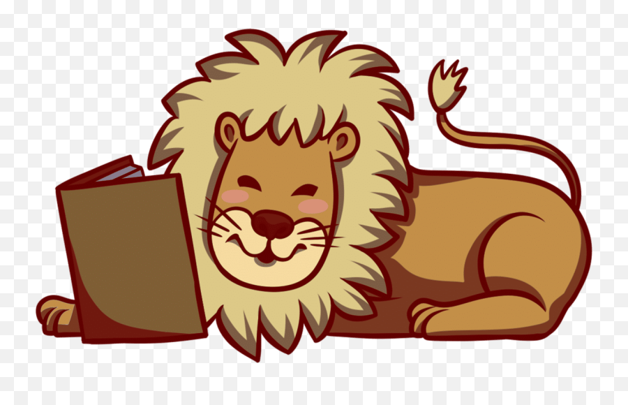 Book Clipart Transparent Book Images - Lion Reading A Book Gif Emoji,Awana Emoji