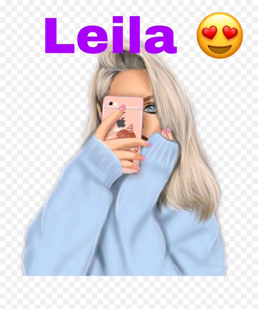 Love Sticker - Girl Drawings Emoji,Leila Emoticon