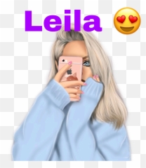 Love Sticker - Girl Drawings Emoji,Leila Emoticon