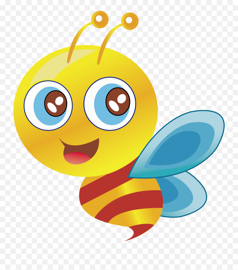 Bee Butterfly Clip Art - Bee Butterfly Clip Art 2480x2480 Emoji,Honey Bee Emoticon