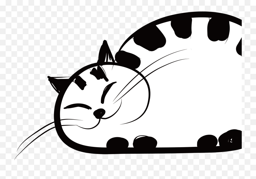 Siamese Cat Vector At Free For Personal - Fat Cat Illustration Black White Emoji,Fat Cat Emoji