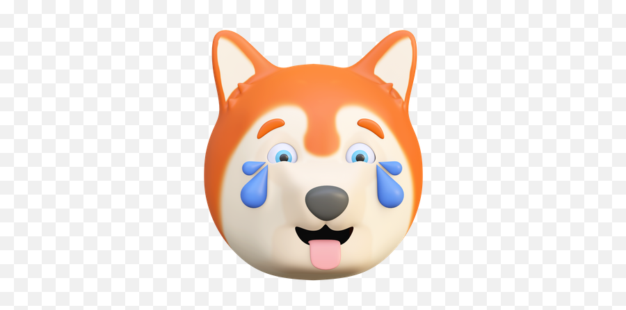 Premium Happy Dog Emoji 3d Illustration Download In Png Obj,Puppy Eye Emoji