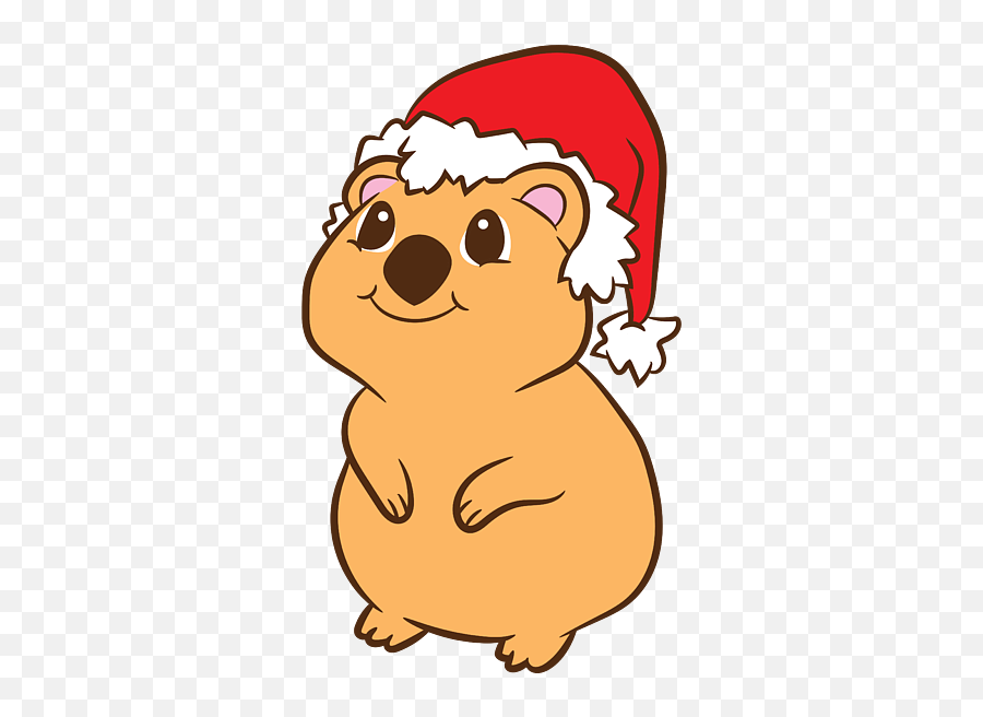 Quokka With Santa Hat Funny Quokka Lover Christmas Quokka T Emoji,How Do Android Santa Emojis Look On Iphone