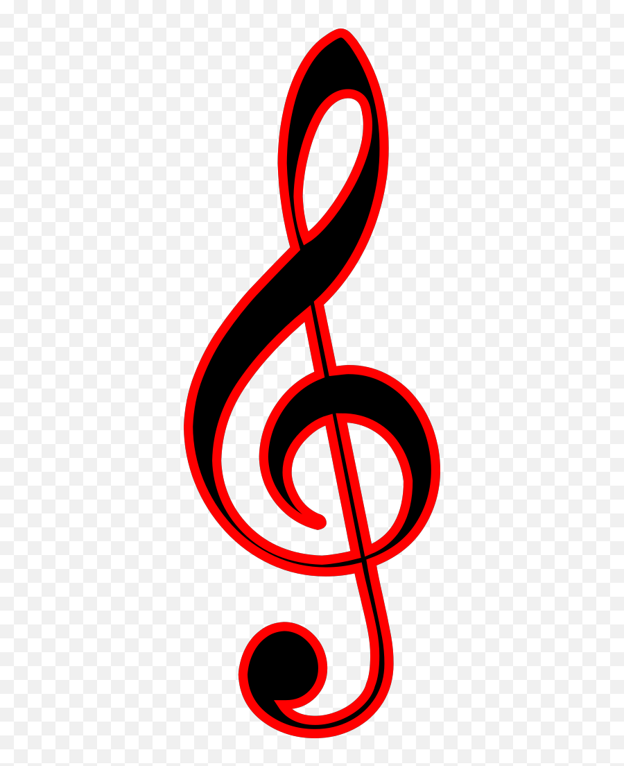 Blue Music Note Eighteenth Note Png - Red Treble Clef Clipart Emoji,Music Note Emoji Png