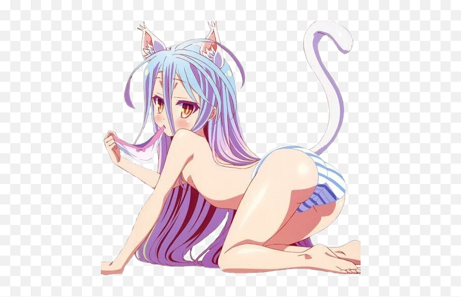 The Most Edited Pantsu Picsart - No Game No Life Shiro Cat Emoji,Pantsu Emoji