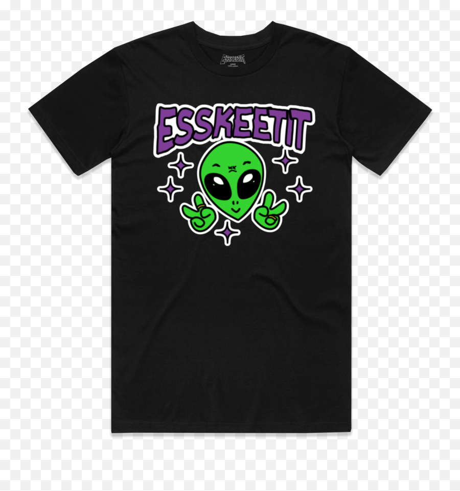 Alien Tee - Black Unisex Emoji,How To Make Alien Emoticon On Facebook