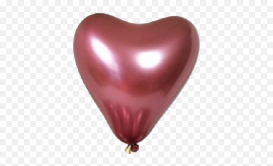 Hart Ballon Chrome Roodbruin 30cm - 2 Stuks Balloon Emoji,Emoticons Hartje