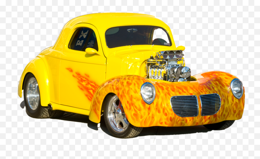 Yellow Ford Hot Rod - Hot Rod Png Emoji,Hot Rod Emoji