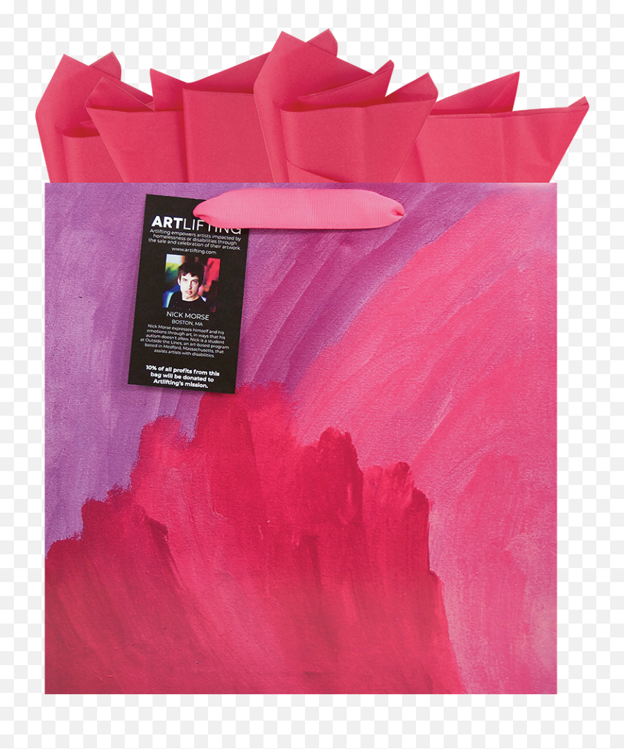 Pretty In Pink Large Square Bag - Paper Bag Emoji,Bag Of Emotions