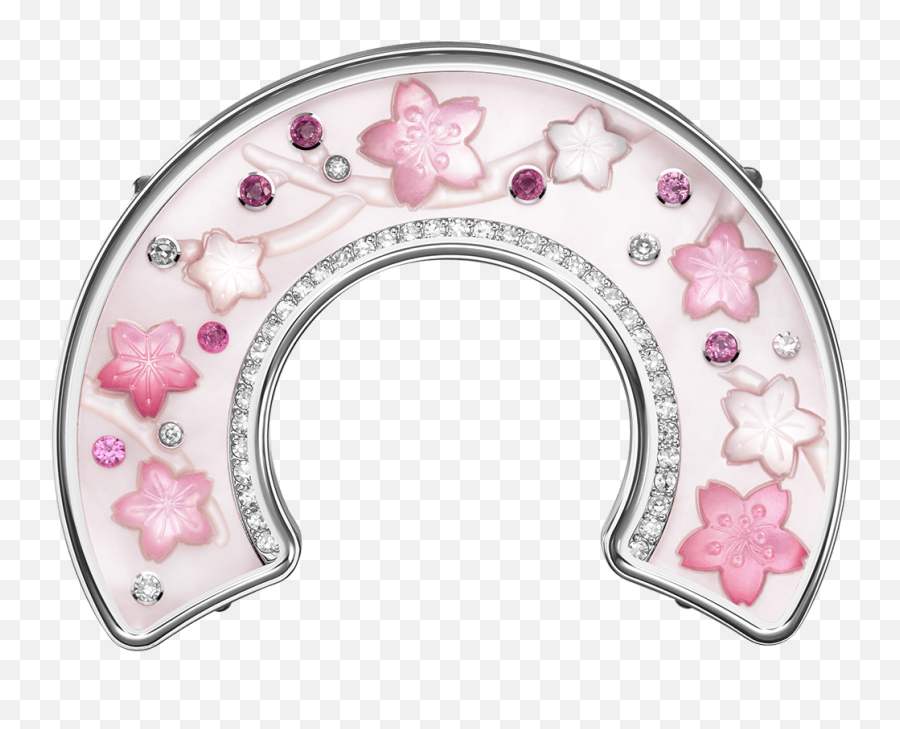 Around The World - Flower Middle Charm Horseshoe Emoji,Emotion Wechat