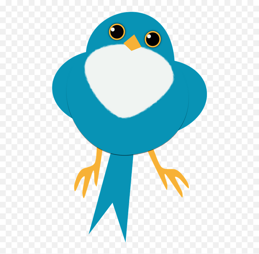 Cartoon Blue Bird Clipart - Dot Emoji,Bird 1 4 0 Emoji