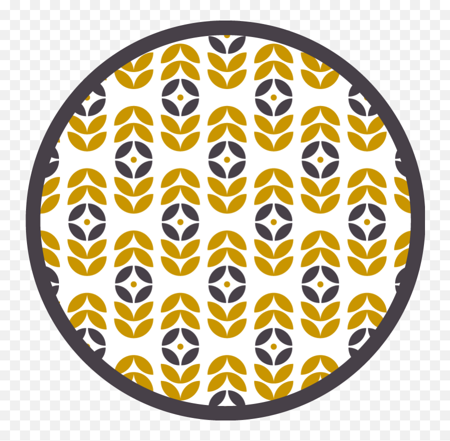 Nordic Circular Pattern Vinyl Rug - Decorative Emoji,The Greys - Notion Of Emotions Lp