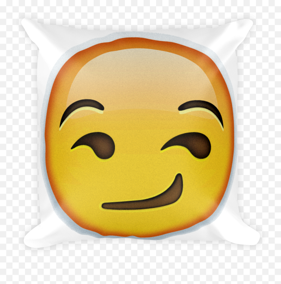 Hd Emoji Pillow - Happy,Smirking Emoji