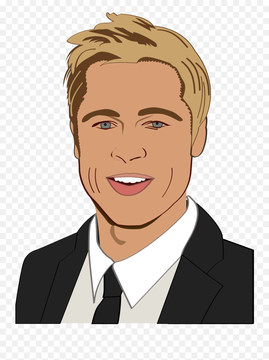 Png Images Pngs Brad Pitt Actor - Brad Pitt Clipart Emoji,Brad Pitt Silly Emotion