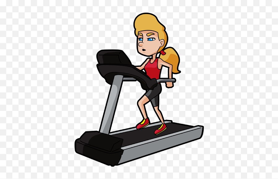 Exercise Is Good No Matter What Or How You Get It Done - Working Out Treadmill Cartoon Emoji,Image Woman Working Out On Treadmill Emoticon