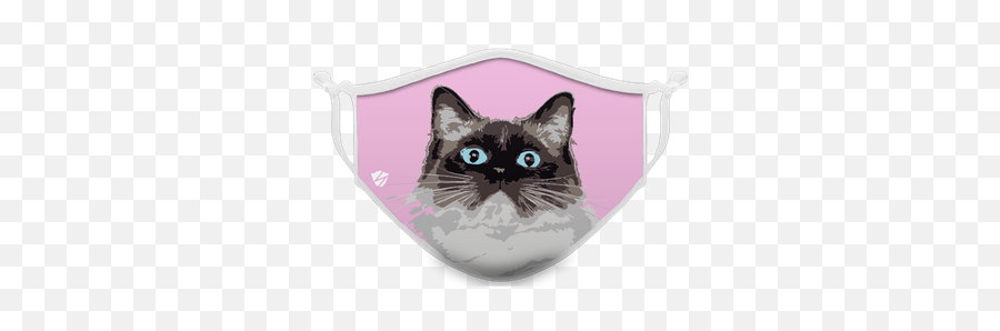 Cats - Stealth Mask Usa Birman Emoji,Cat Face With Paw Emoticon