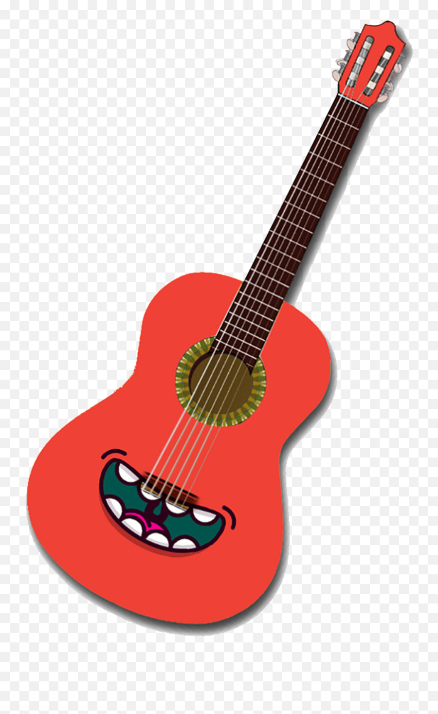 Download Guitar Cartoon Creative Hq Image Free Png Clipart - Transparent Transparent Background Guitar Png Emoji,Xylophone Emoticon