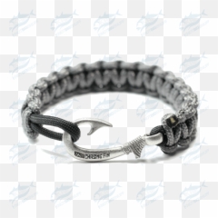 Slim Cobra Paracord Fish Hook Bracelet - Solid Emoji,Fish Hook Emoji