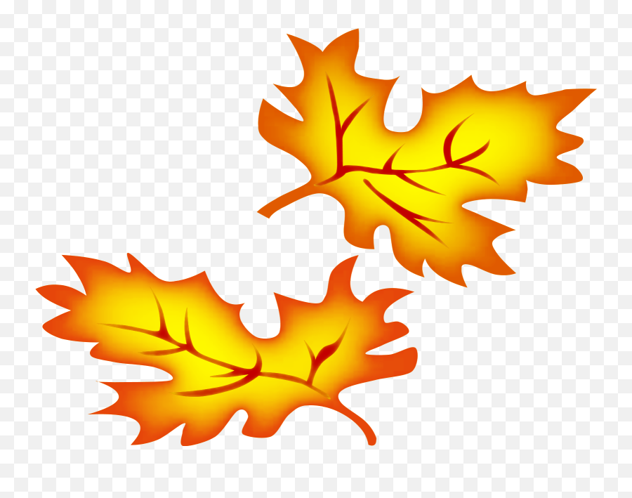 Fall Leaves Clip Art 2 - Fall Leaves Clip Art Emoji,Sun Leaves Emoji