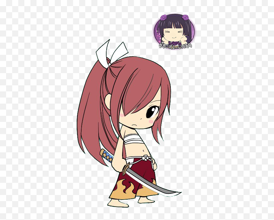 Png - Erza Chibi Fairy Tail Chibi Erza Emoji,Fairy Tail Erza Chibi Emoticon