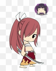 Png - Erza Chibi Fairy Tail Chibi Erza Emoji,Fairy Tail Erza Chibi Emoticon
