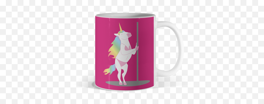 Best Reprints White Unicorn Mugs Design By Humans - Magic Mug Emoji,Pole Dabcer Emojis