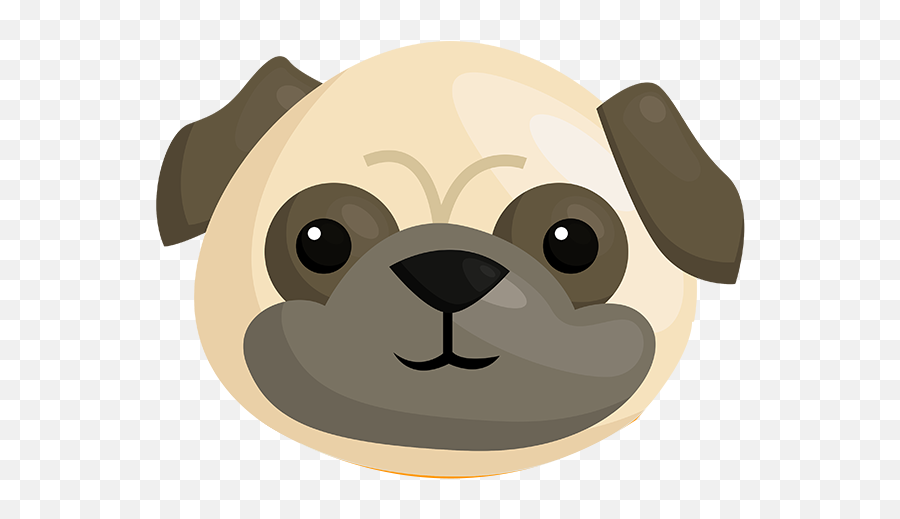 Puppy Dog Face Emoji - Shefalitayal Transparent Pug Cartoon Png,Emojis And Puppys