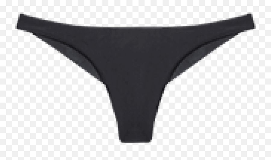 Basic Bottom - Black Calcinha De Lycra Sem Costura Emoji,Bikinis Emojis Black