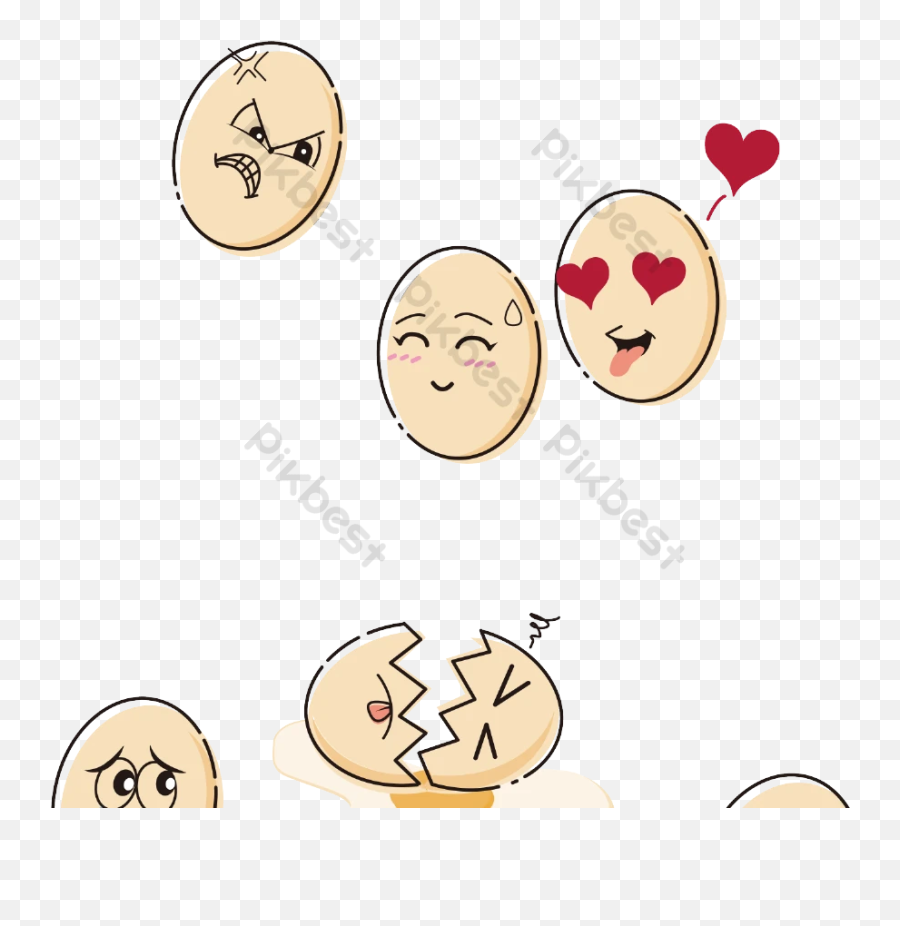 Cartoon Egg Decorative Pattern Png Images Ai Free Download Emoji,'98 Emoticons