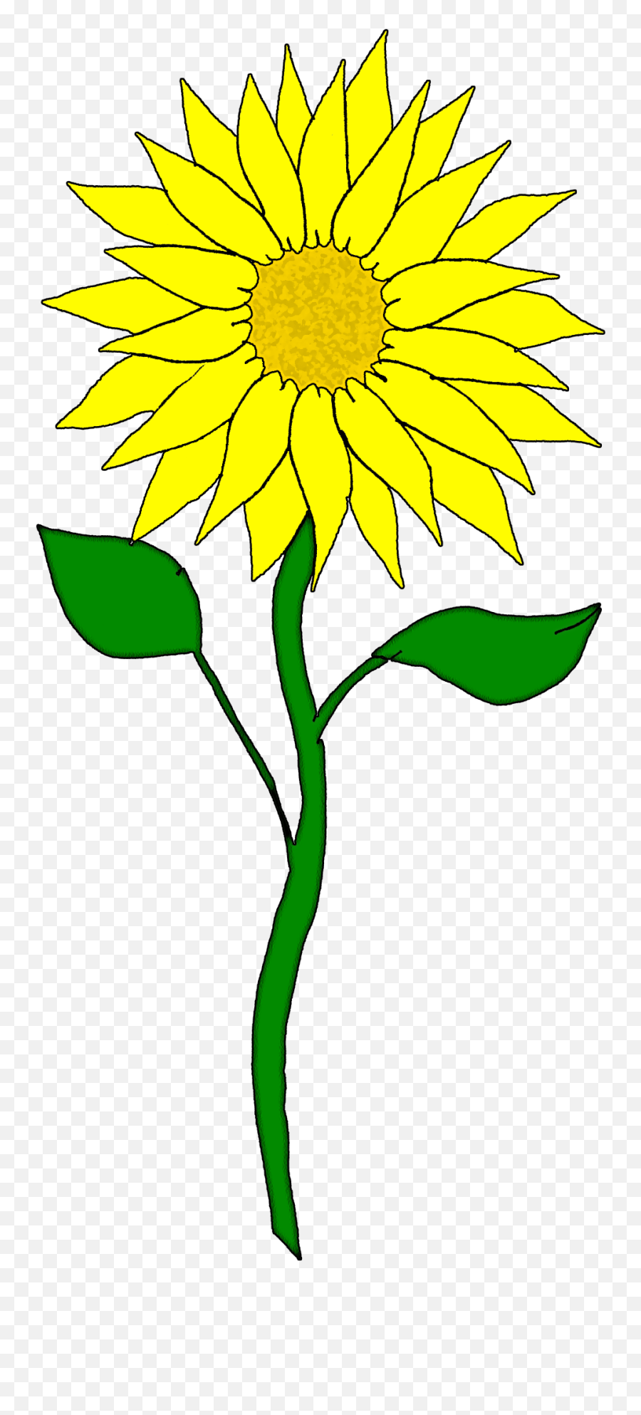 Clipart Leaf Sunflower Clipart Leaf Sunflower Transparent - Sun Flower Clip Art Emoji,Sun Flower Emoji