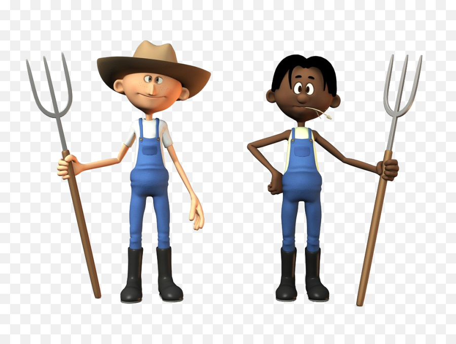 Fork Clipart Farmer Fork Farmer Transparent Free For - Dua Petani Kartun Emoji,Farmer Emoji