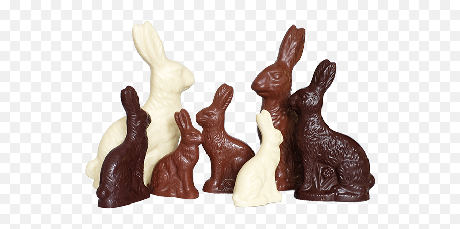 Sitting Bunnies In Solid Chocolate Emoji,Sitting Rabbit Emoticon