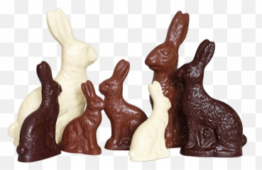 Sitting Bunnies In Solid Chocolate Emoji,Sitting Rabbit Emoticon
