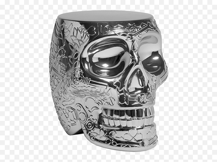 Mexico Stool And Sidetable Metal Finish Emoji,Side Skull Emoji