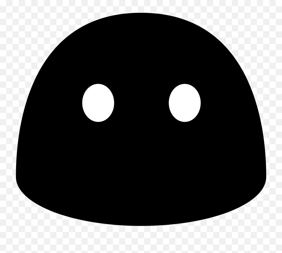 Fileemoji U1f636 Black Whitesvg - Wikimedia Commons Dot,Black Circle Emoji