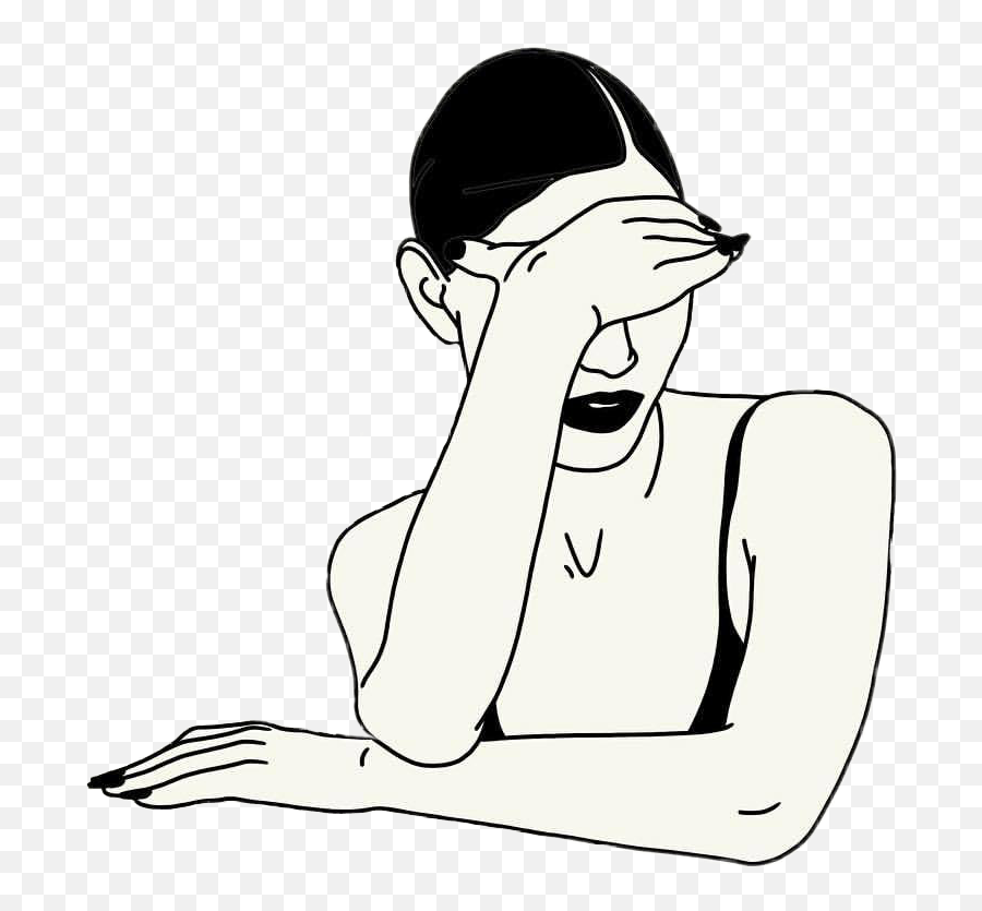 Blackandwhite Girl Awkward Anxiety - For Women Emoji,Emoji Quotes For Girls