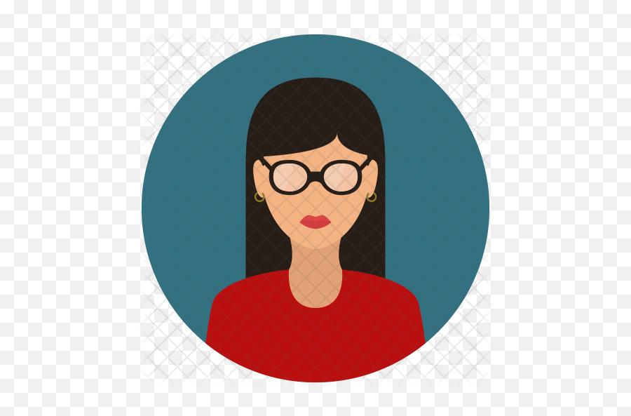 Nerd Icon - Icon Woman Glasses Blue Png Emoji,Nerd Girl Emoji