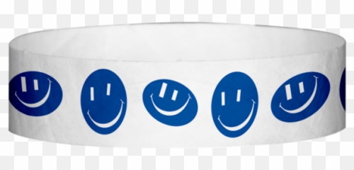 Tyvek 34 Inch Happy Face Pattern Wristbands U2013 Medtech - Happy Emoji,:3 Emoticon Face