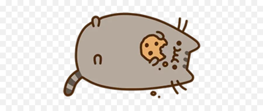 Pusheen Eating Cookie Transparent Png - Pusheen Cross Stitch Pattern Emoji,Pusheen The Cat Emoji