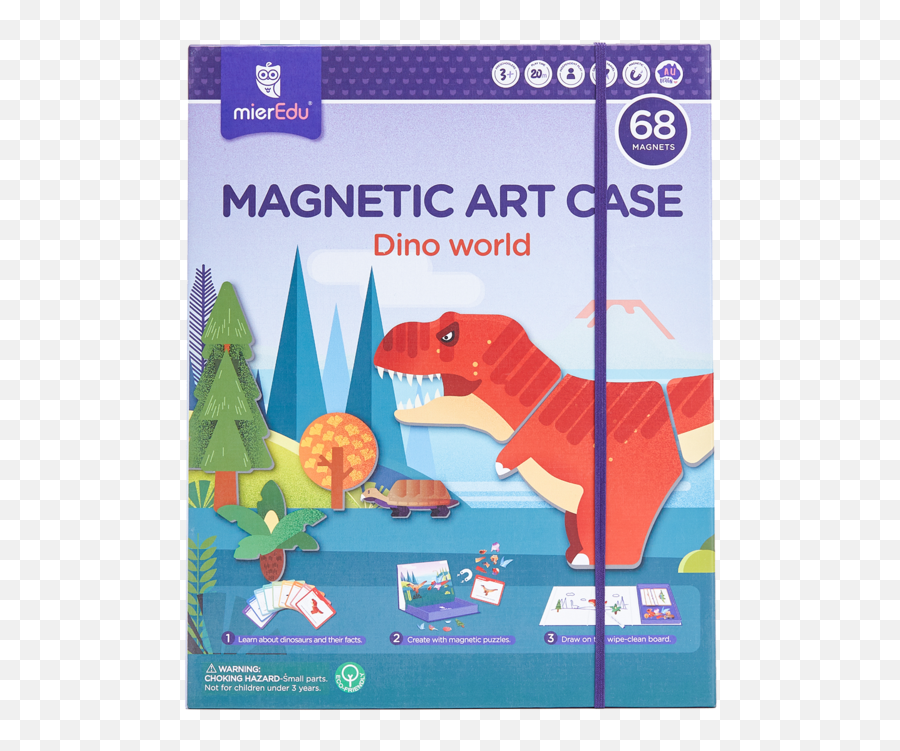 Mieredu Magnetic Art Case Dino World - Dino World Emoji,Emotion Kitchens
