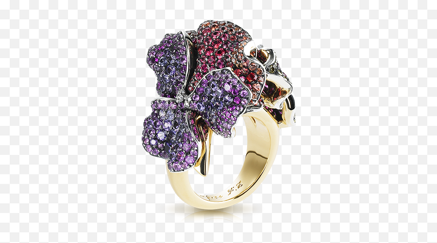 Pansy Ring - Faberge Beautiful Jewelry Faberge Jewelry Solid Emoji,Faberge Emotion Rings Price