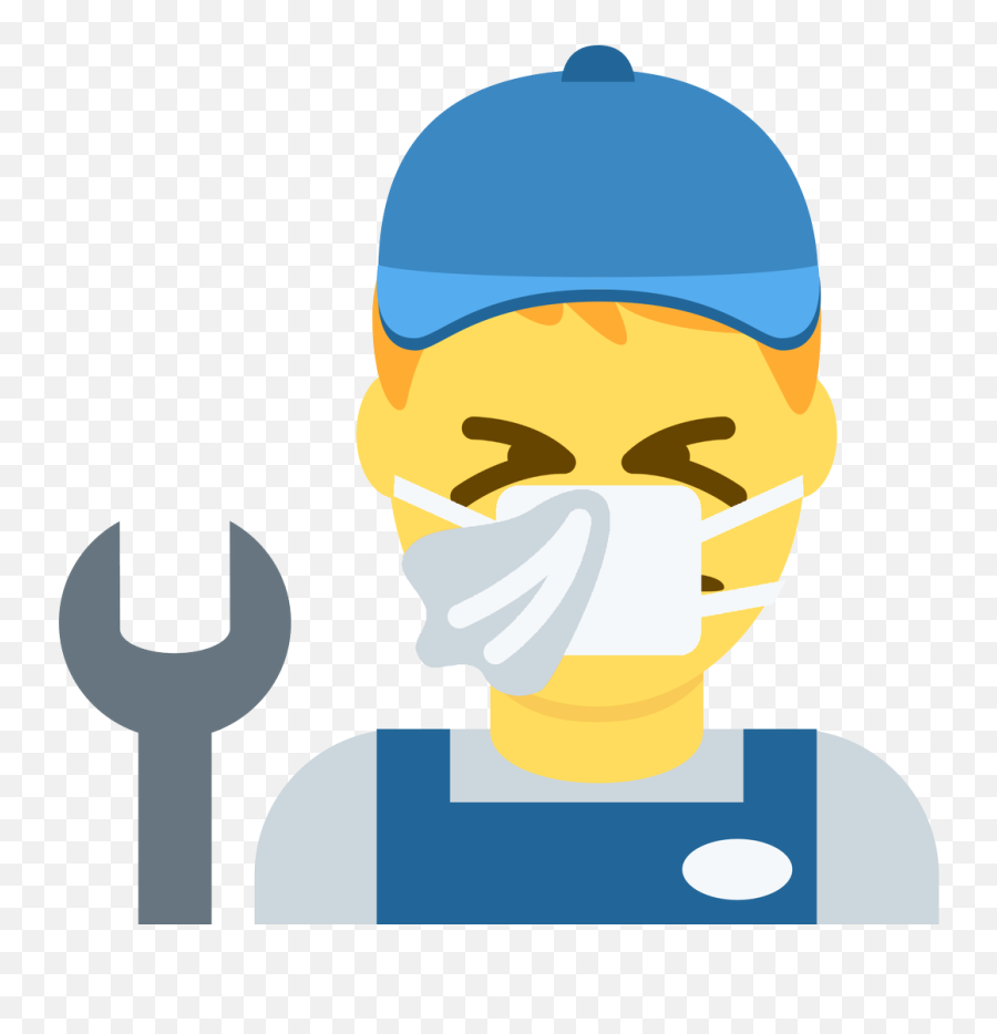 Emoji Face Mashup Bot On Twitter U200d Man Mechanic - Toque,Nose Emoji